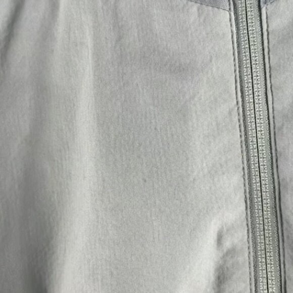 Patagonia Women's White Smoke Hooded Full Zip DWR Jacket Coat Size Large Gray - Picture 8 of 10